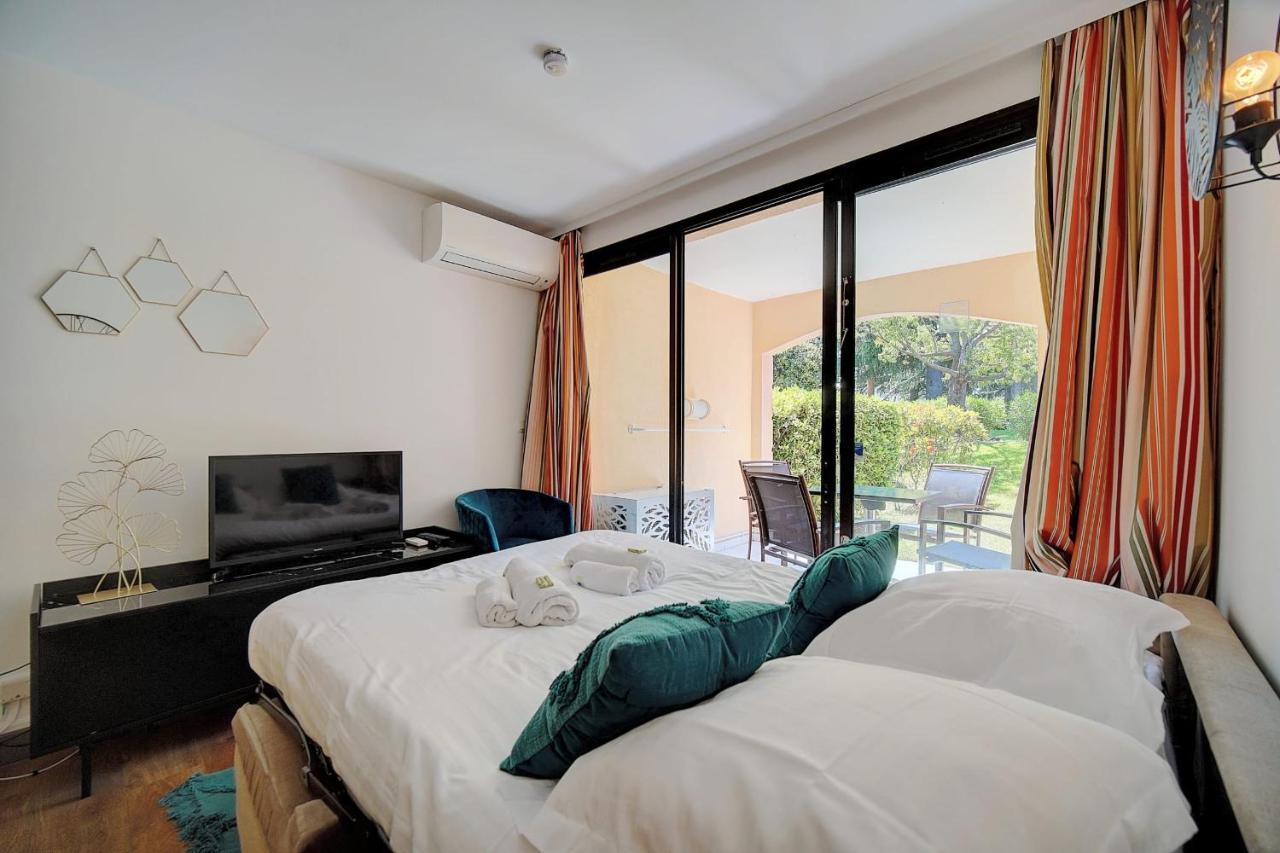 Immogroom - 2 Rooms - Renovated - Pool - Ac - Parking - Garden Cannes Luaran gambar